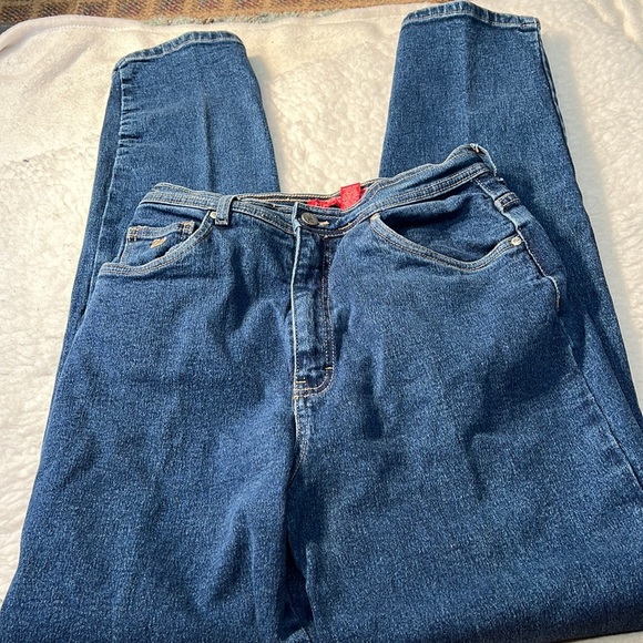 Gloria Vanderbilt Red Label Blue Denim Straight Leg Jeans. Size 10Long. EUC. - Picture 1 of 6